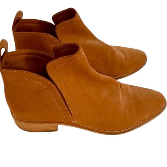 Dolce Vita Women's Camel Brown Suede Leather Ankle Boots, size 10 - Picture 2 of 6